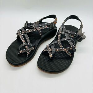 CHACO WOMEN’S STRAPPY OUTDOOR ADVENTURE SANDALS GRAY/ORANGE SIZE 7